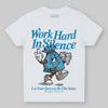 Jordan 4 Denim “Worn Blue” DopeSkill Toddler Kids T-shirt Work Hard In Silence Graphic Streetwear - White 