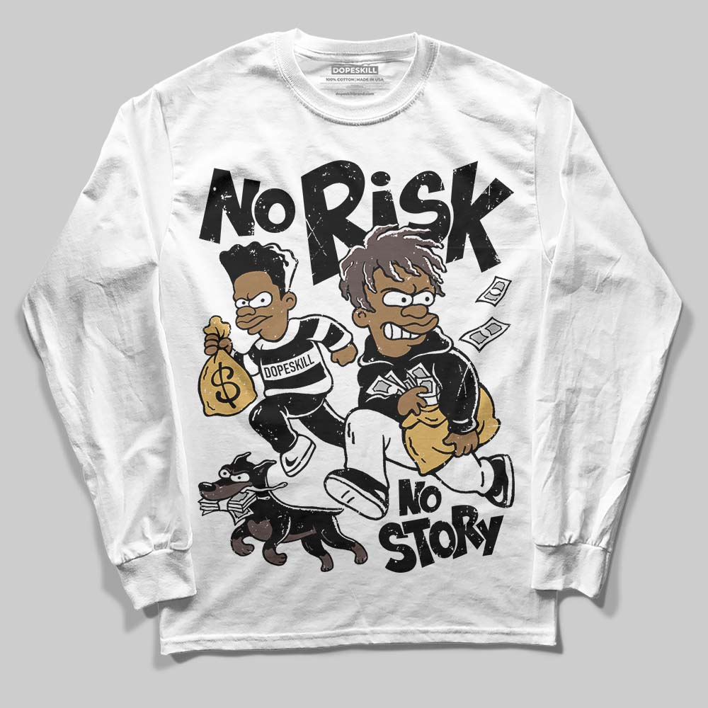 Adidas Samba OG C ‘Black Gum’ DopeSkill Long Sleeve T-Shirt No Risk No Story Graphic Streetwear - White 