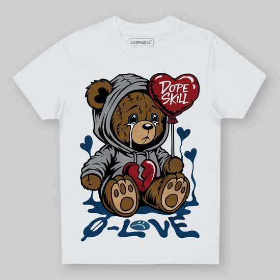 Jordan 12 Retro French Blue (2025) DopeSkill Toddler Kids T-shirt Broken Bear Graphic Streetwear