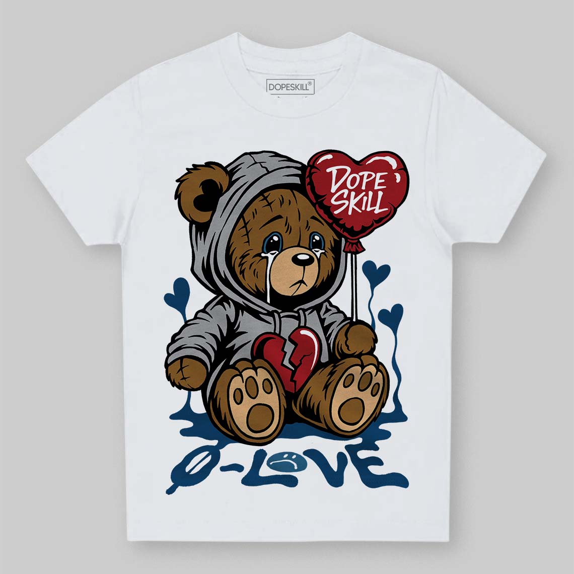 Jordan 12 Retro French Blue (2025) DopeSkill Toddler Kids T-shirt Broken Bear Graphic Streetwear