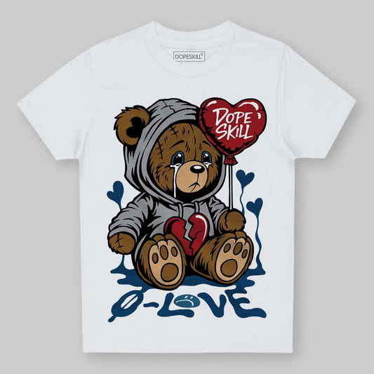 Jordan 12 Retro French Blue (2025) DopeSkill Toddler Kids T-shirt Broken Bear Graphic Streetwear