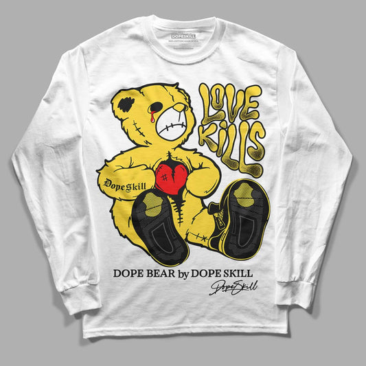 Jordan 4 Tour Yellow Thunder DopeSkill Long Sleeve T-Shirt Love Kills Graphic Streetwear - White