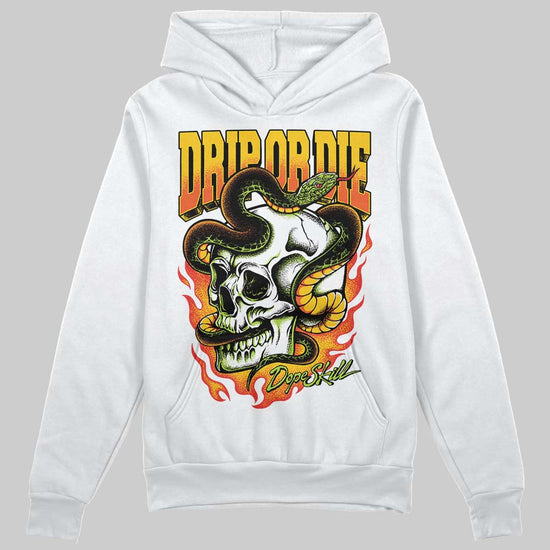 Yellow Sneakers DopeSkill Hoodie Drip or Die Graphic Streetwear - White