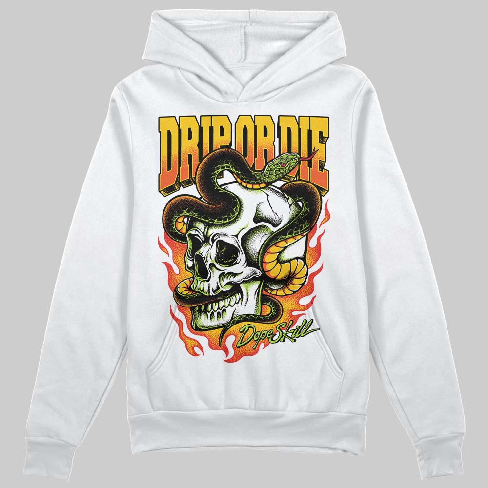 Yellow Sneakers DopeSkill Hoodie Drip or Die Graphic Streetwear - White
