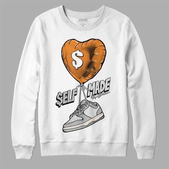 Dunk Low Cool Grey DopeSkill Sweatshirt Self Made Graphic Streetwear - White 