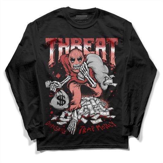 Jordan 13 “Dune Red” DopeSkill Long Sleeve T-Shirt Threat Graphic Streetwear - Black