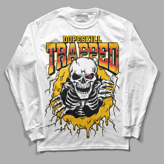 Yellow Sneakers DopeSkill Long Sleeve T-Shirt Trapped Halloween Graphic Streetwear - White