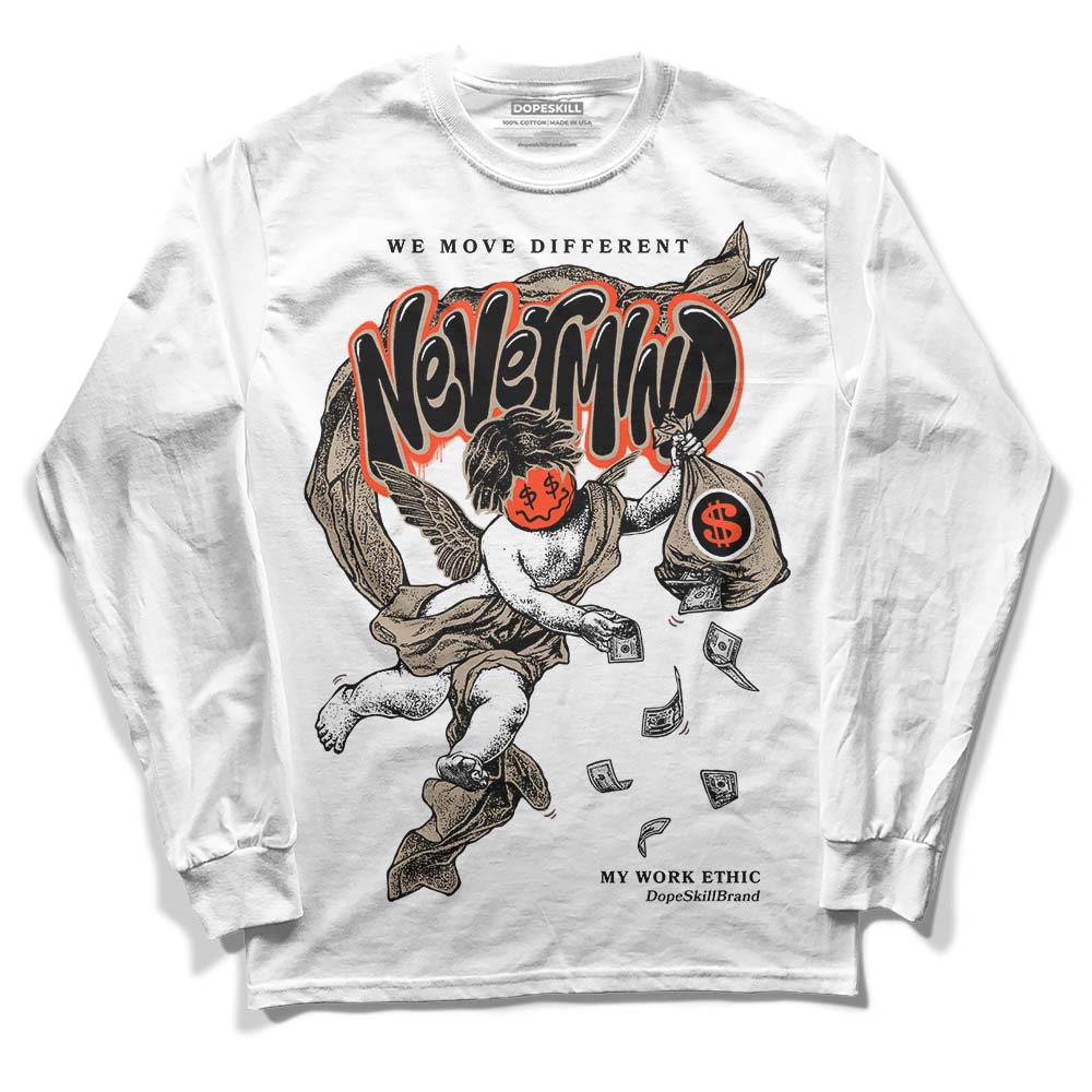 Jordan 1 High OG “Latte” DopeSkill Long Sleeve T-Shirt Nevermind Graphic Streetwear - White 