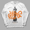 Orange, Black & White Sneakers DopeSkill Long Sleeve T-Shirt King Chess Graphic Streetwear - White 