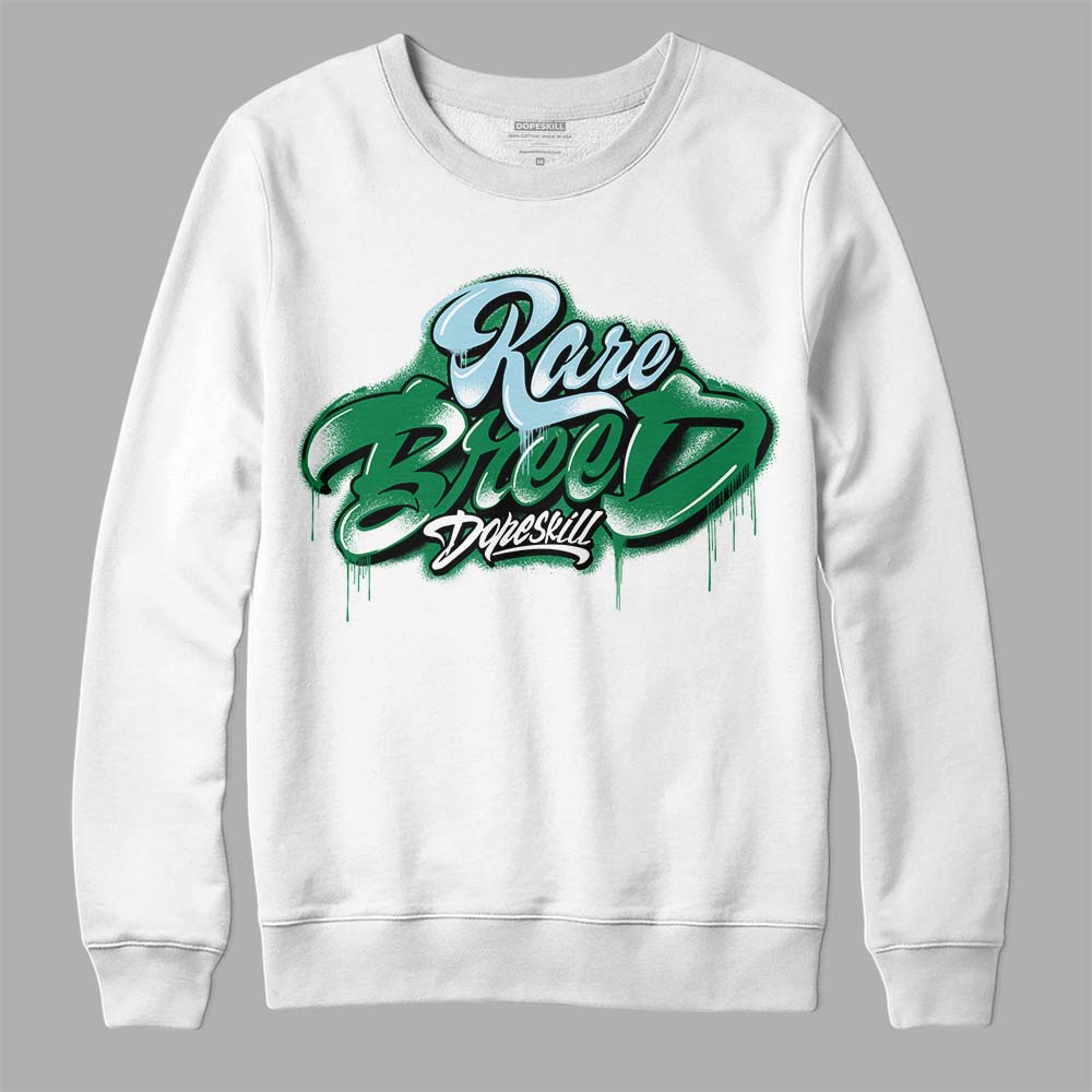 Jordan 5 “Lucky Green” DopeSkill Sweatshirt Rare Breed Type Graphic Streetwear - White 