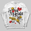 Yellow Sneakers DopeSkill Long Sleeve T-Shirt New Love Heals Graphic Streetwear - White 