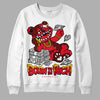 Jordan 4 Red Thunder DopeSkill Sweatshirt Born To Be Rich Graphic Streetwear - White