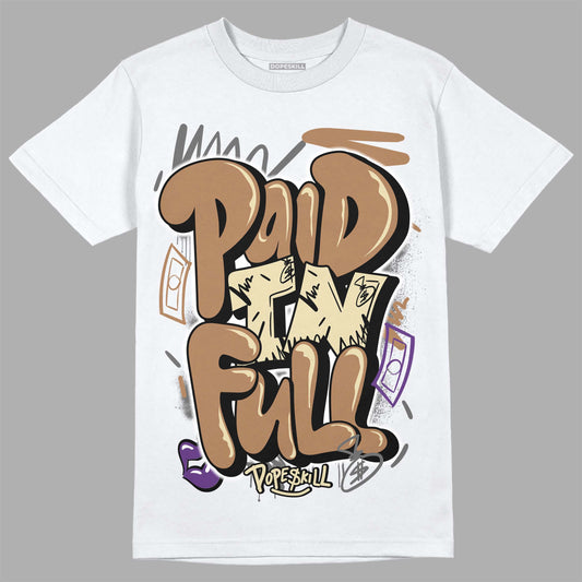 Jordan 6 WMNS Gore-Tex Brown Kelp DopeSkill T-Shirt New Paid In Full Graphic Streetwear - White