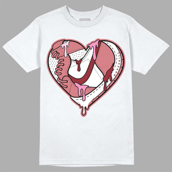 Valentine's Day Collection DopeSkill T-Shirt Heart Jordan Graphic Streetwear - WHite