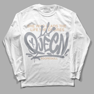 Jordan 4 Retro Frozen Moments DopeSkill Long Sleeve T-Shirt Queen Graphic Streetwear - White 