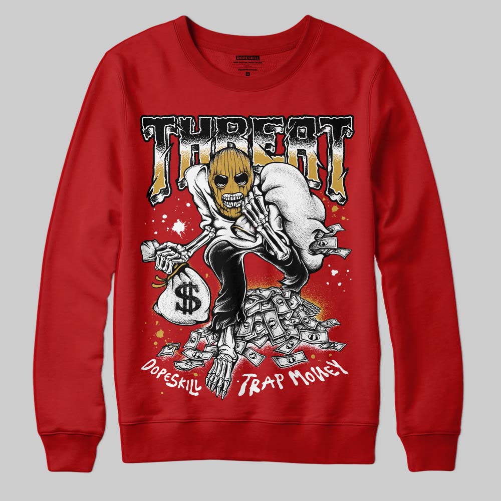 Nigel Sylvester x Air Jordan 4 ‘Brick by Brick’ DopeSkill Sweatshirt Threat Graphic Streetwear - Red
