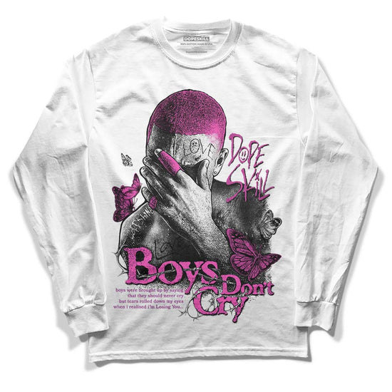 Jordan 4 GS “Hyper Violet” DopeSkill Long Sleeve T-Shirt Boys Don't Cry Graphic Streetwear - White