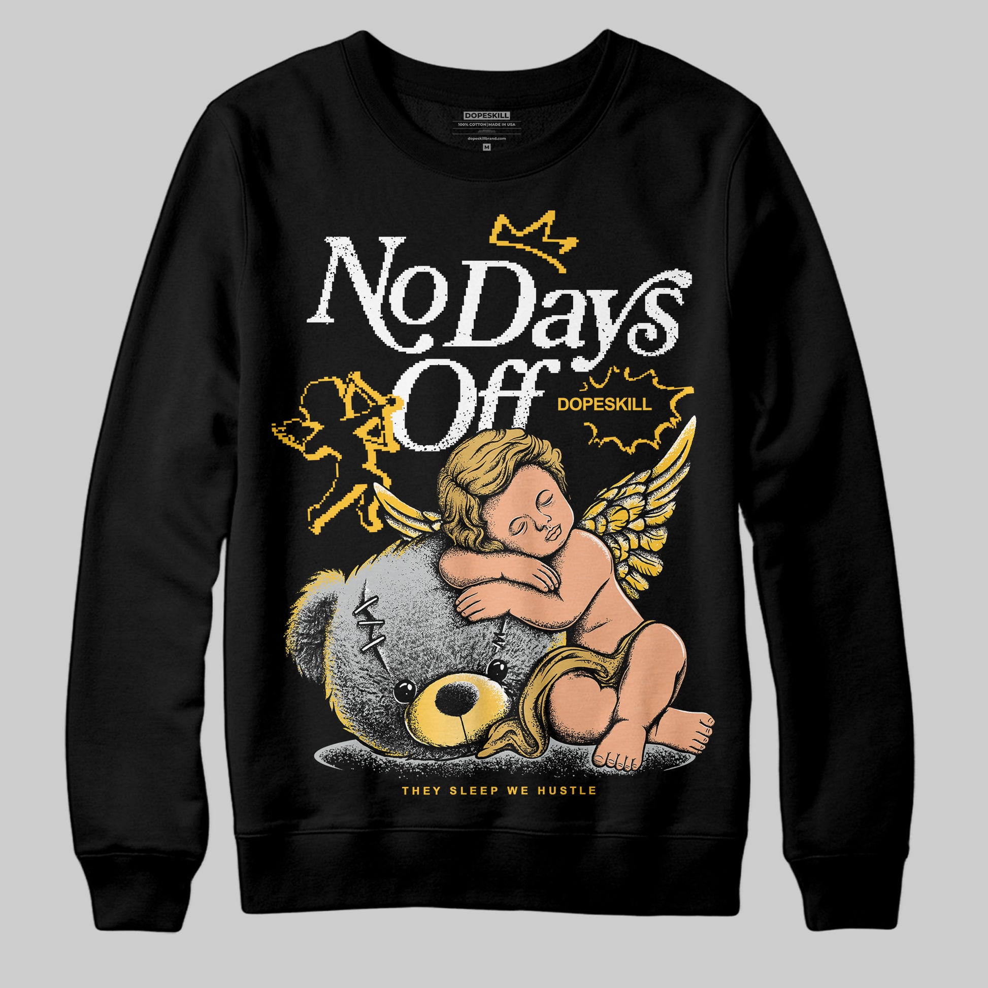 Jordan 12 "Phantom" DopeSkill Sweatshirt New No Days Off Graphic Streetwear - Black