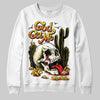 Jordan 4 Thunder DopeSkill Sweatshirt God Got Me Graphic Streetwear - White