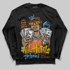 Orange Sneakers DopeSkill Long Sleeve T-Shirt All Hustle No Luck Graphic Streetwear - black