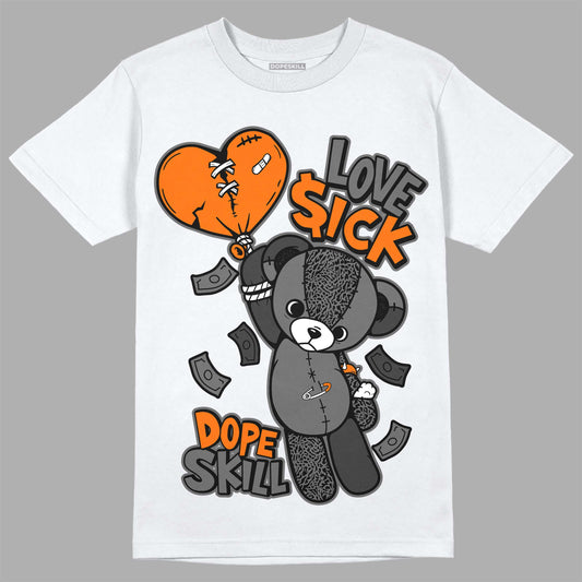 Jordan 3 Retro 'Fear Pack' DopeSkill T-Shirt Love Sick Graphic Streetwear - White