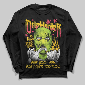 Yellow Sneakers DopeSkill Long Sleeve T-Shirt Drip Harder Graphic Streetwear - Black