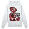 Jordan 12 “Red Taxi” DopeSkill Hoodie Sweatshirt Broken Heart Graphic Streetwear - White