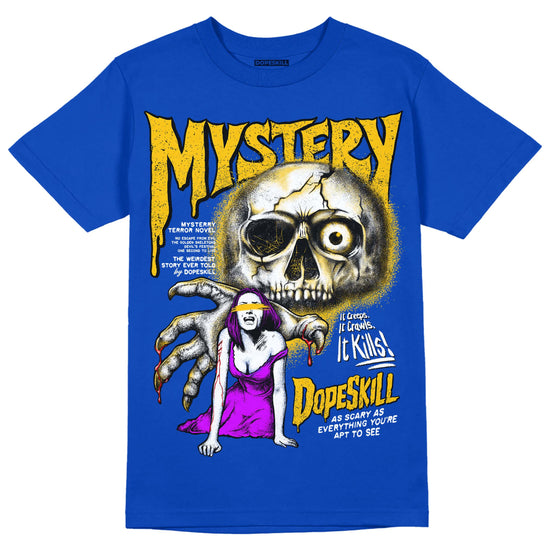 Jordan 14 “Laney” DopeSkill Varsity Royal T-Shirt Mystery Ghostly Grasp Graphic Streetwear