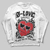 Jordan 5 Retro OG Black Metallic Reimagined DopeSkill Long Sleeve T-Shirt Crying Heart Graphic Streetwear - White