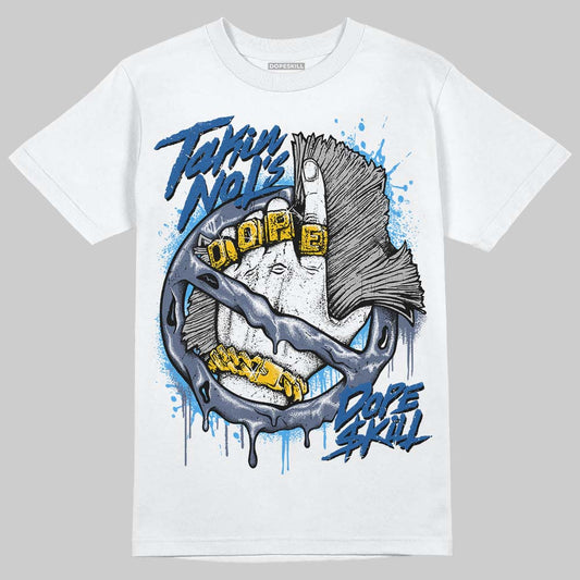 Jordan 11 Retro Low Diffused Blue DopeSkill T-Shirt Takin No L's Graphic Streetwear - WHite