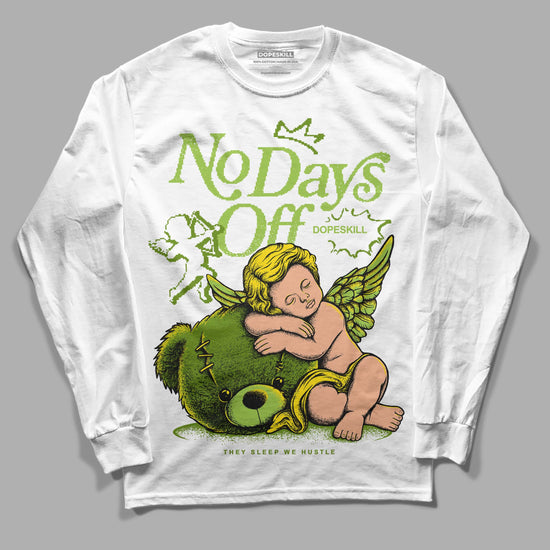Dunk Low 'Chlorophyll' DopeSkill Long Sleeve T-Shirt New No Days Off Graphic Streetwear - White