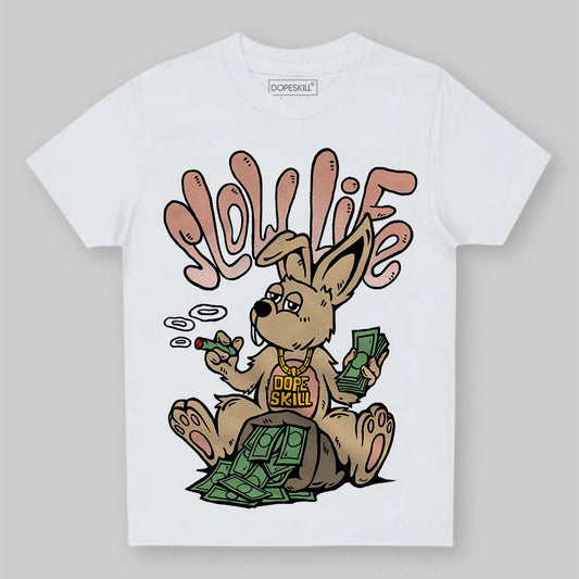 TAN Sneakers DopeSkill Toddler Kids T-shirt Slow Life Graphic Streetwear - White