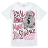 Jordan 1 Retro High OG “Team Red” DopeSkill T-Shirt Real Ones Move In Silence Graphic Streetwear - White