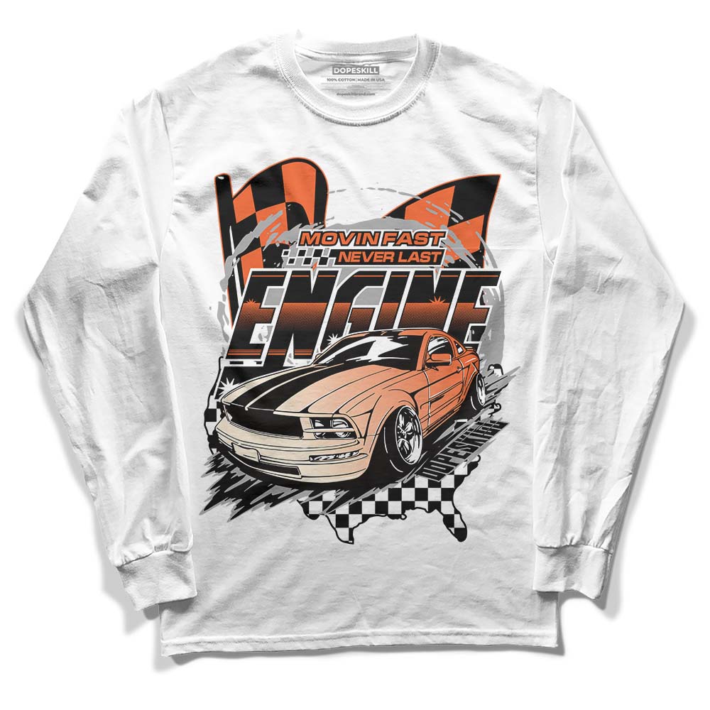 Jordan 3 Georgia Peach DopeSkill Long Sleeve T-Shirt ENGINE Tshirt Graphic Streetwear - White