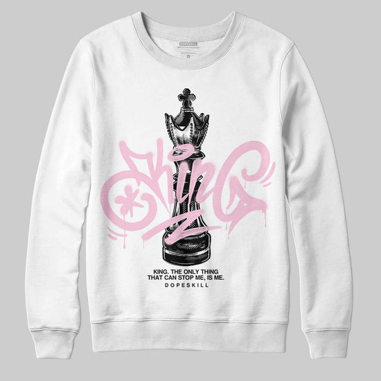 Dunk Low LX Pink Foam DopeSkill Sweatshirt King Chess Graphic Streetwear - White