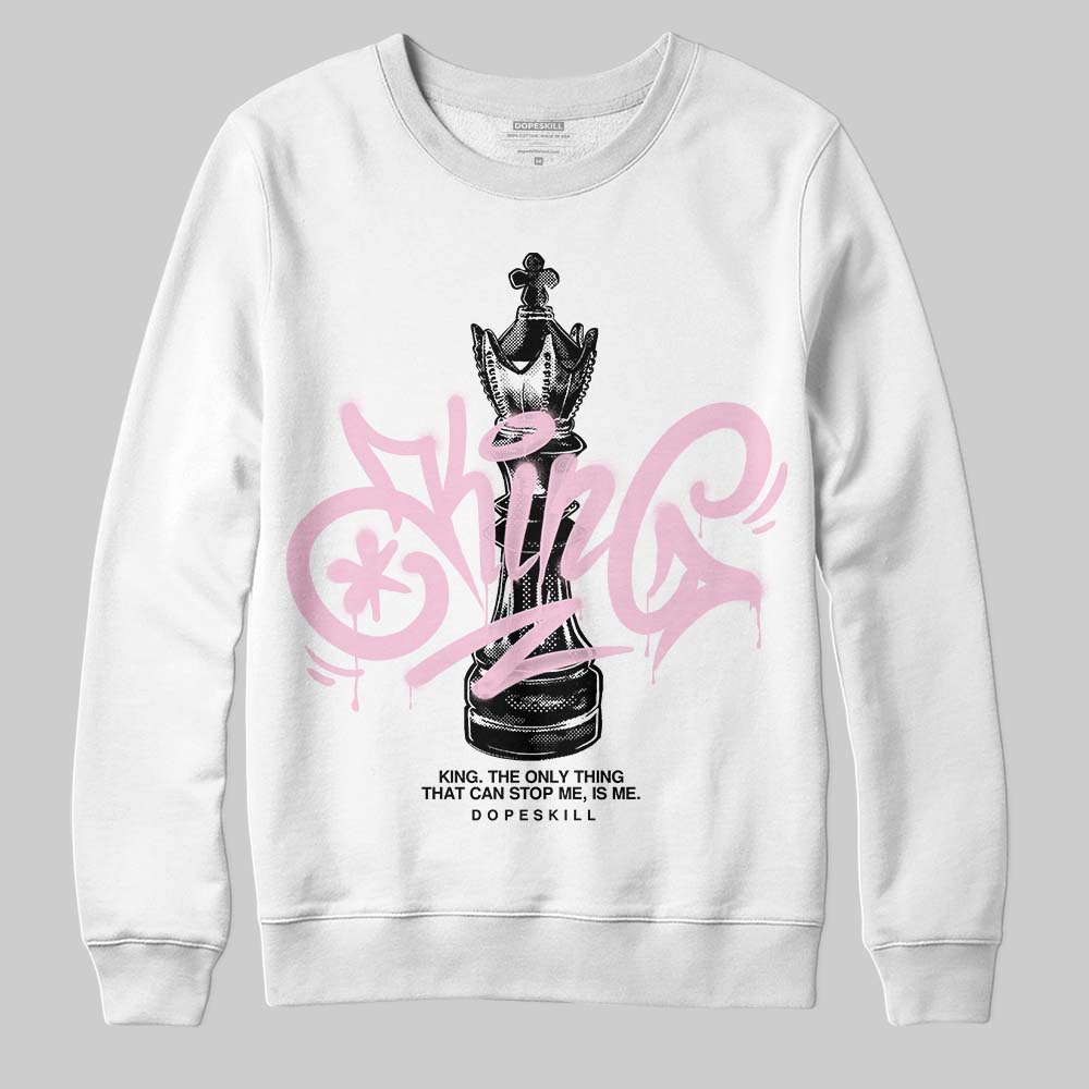 Dunk Low LX Pink Foam DopeSkill Sweatshirt King Chess Graphic Streetwear - White