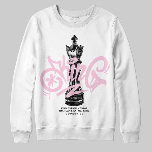 Dunk Low LX Pink Foam DopeSkill Sweatshirt King Chess Graphic Streetwear - White