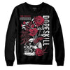 Jordan 1 Retro High '85 OG Metallic Burgundy DopeSkill Sweatshirt Side Hustle Graphic Streetwear - Black