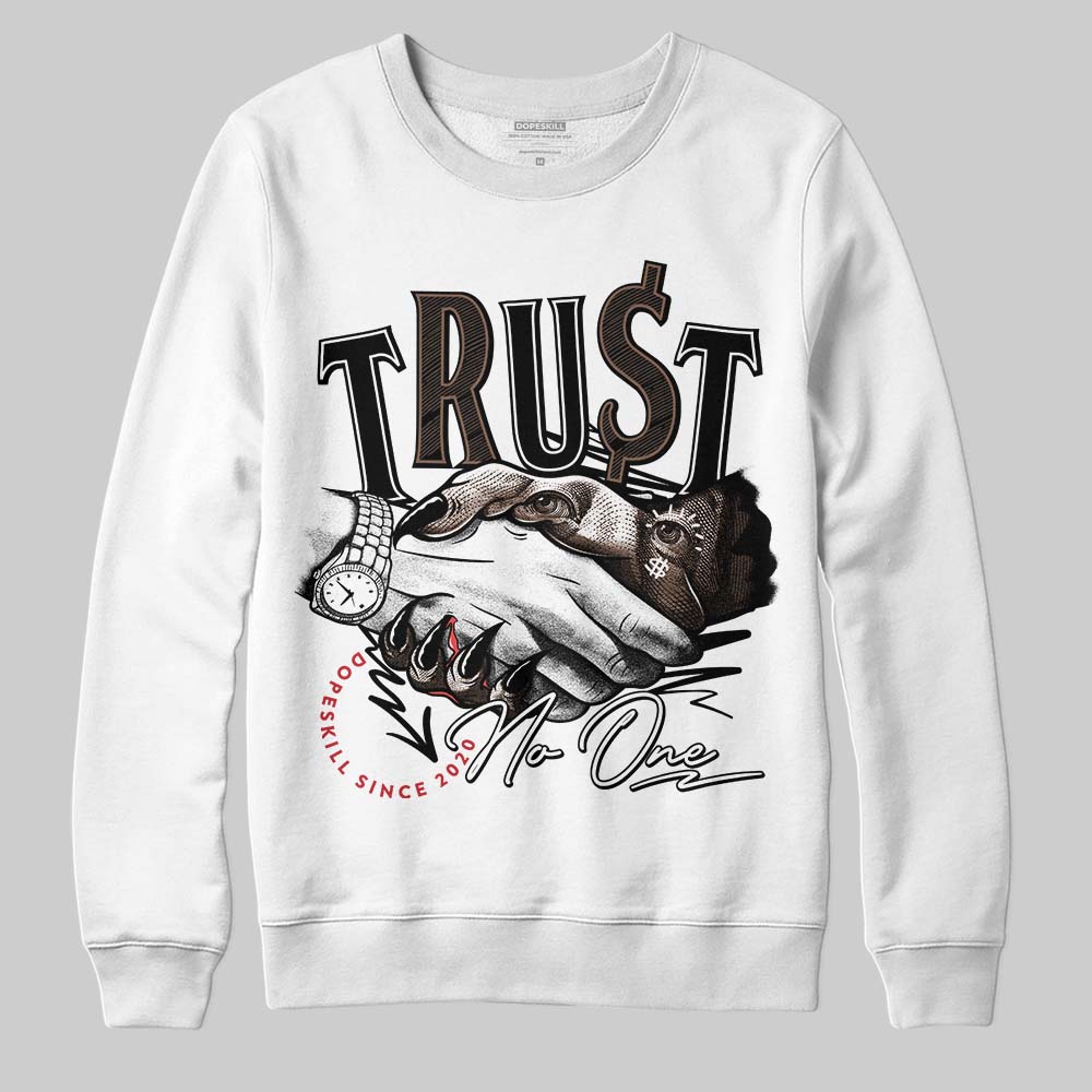 Jordan 9 'Olive' DopeSkill Sweatshirt Trust No One Graphic Streetwear - White