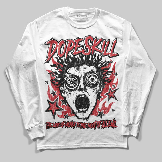 Jordan 4 “Flight Club” DopeSkill Long Sleeve T-Shirt Root of Evil Graphic Streetwear - White