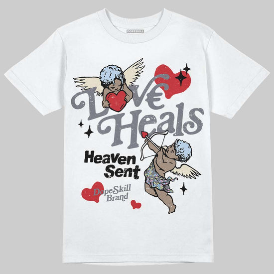 Jordan 11 Low CNY “Year of the Snake” DopeSkill T-Shirt New Love Heals Graphic Streetwear - White