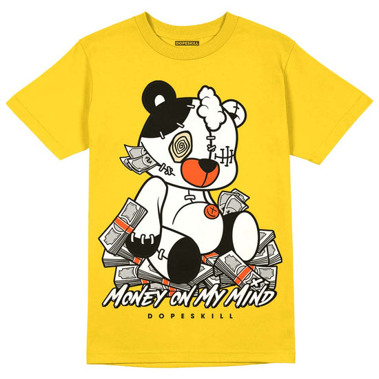 Jordan 4 Retro “Vivid Sulfur” DopeSkill Yellow T-shirt MOMM Bear Graphic Streetwear 