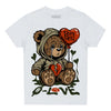 Olive Sneakers DopeSkill Toddler Kids T-shirt Broken Bear Graphic Streetwear - White