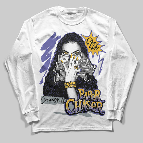 Jordan 4 Retro Lakers DopeSkill Long Sleeve T-Shirt NPC Graphic Streetwear - White