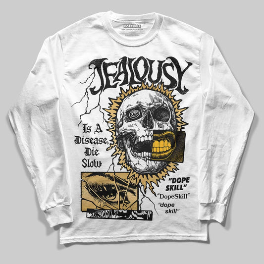 Jordan 12 Retro 'Taxi' 2025 DopeSkill Long Sleeve T-Shirt Jealousy Graphic Streetwear - White 