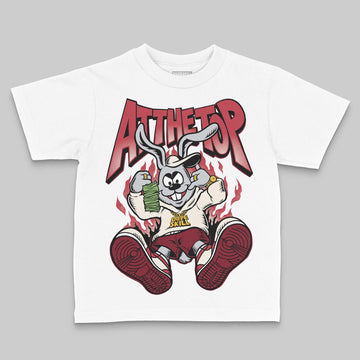 Jordan 4 “Sierra Red" DopeSkill Toddler Kids T-shirt At The Top Graphic Streetwear - White 