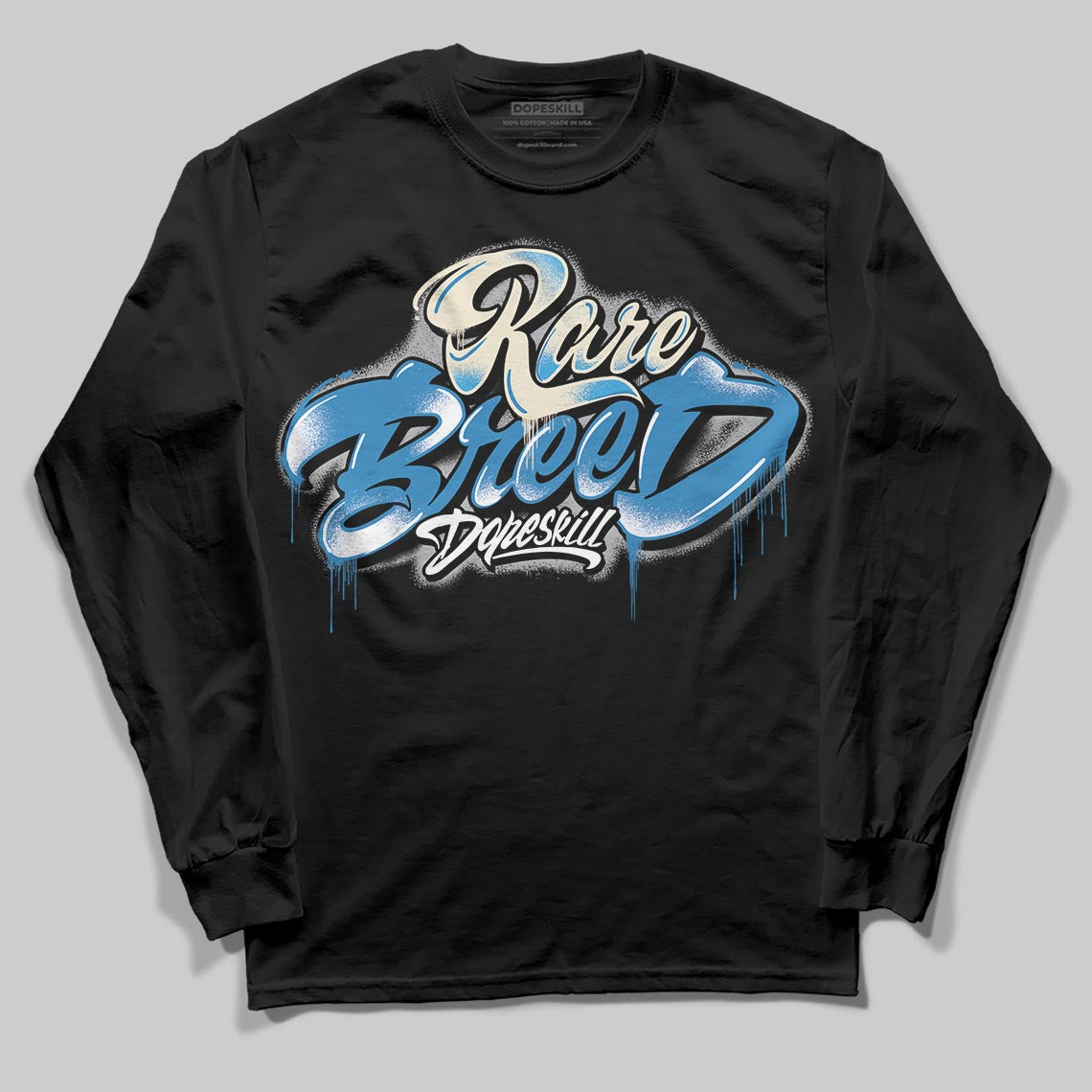 Jordan 3 Retro OG Rare Air DopeSkill Long Sleeve T-Shirt Rare Breed Type Graphic Streetwear - black