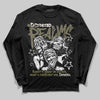 Jordan 3 “Medium Olive” aka “Family Affair” DopeSkill Long Sleeve T-Shirt Distorted Realms Graphic Streetwear - black