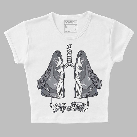 Jordan 14 Retro 'Stealth' DopeSkill Women's Crop Top Breathe Graphic Streetwear - White  