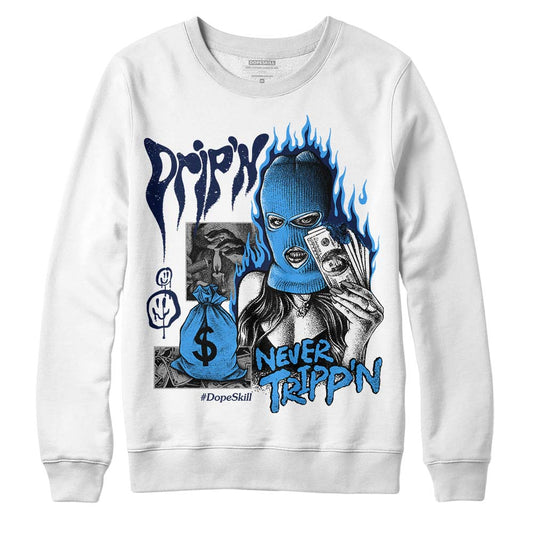 Jordan Spiz’ike Low “White/Obsidian” DopeSkill Sweatshirt Drip'n Never Tripp'n Graphic Streetwear - White